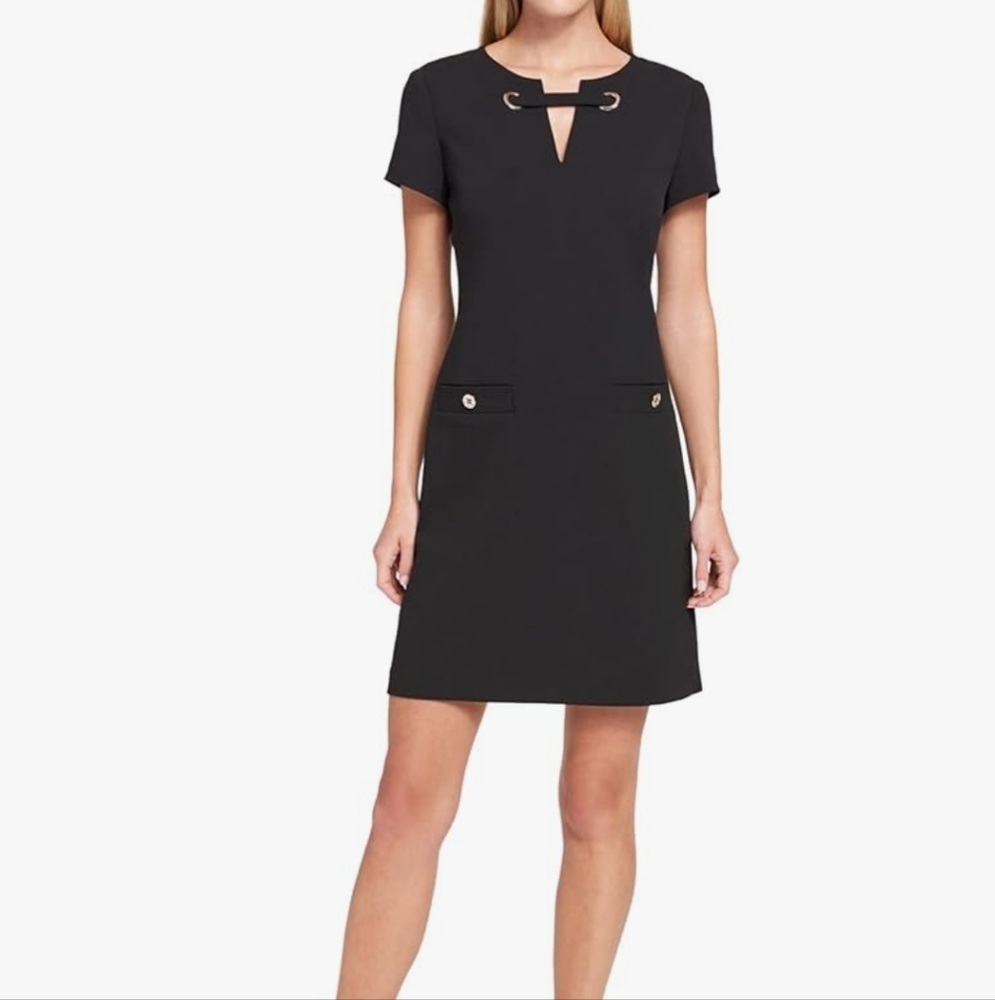 Tommy Hilfiger Scuba Crepe Two Pocket Dress